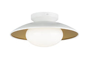 Hatley 12" Semi-Flush Mount in White