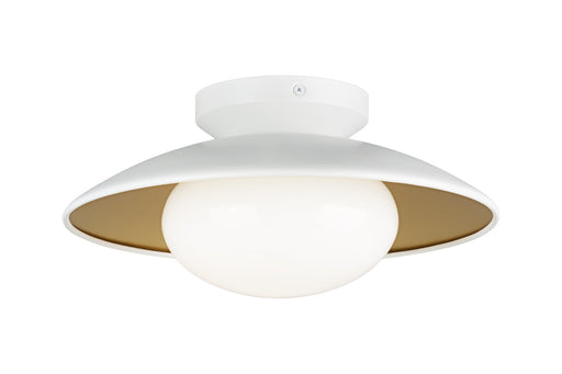 Hatley 12" Semi-Flush Mount in White