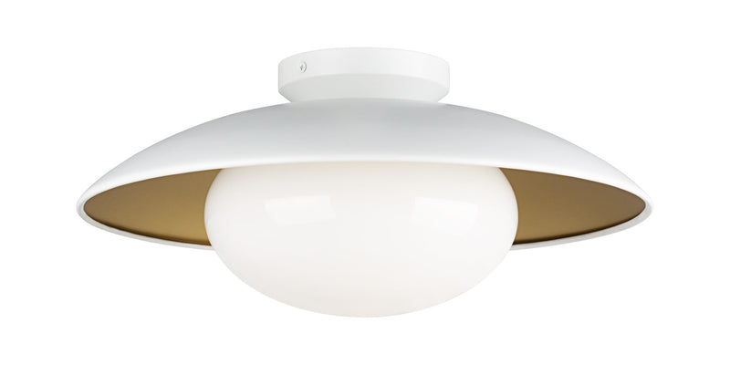 Hatley 16" Semi-Flush Mount in White