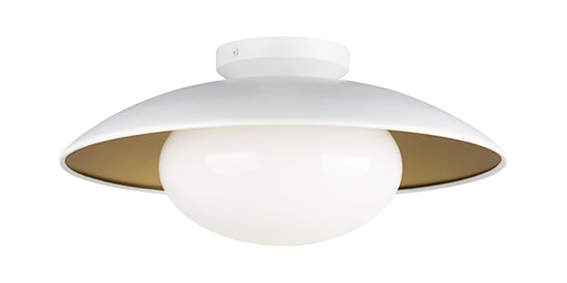 Hatley 16" Semi-Flush Mount in White