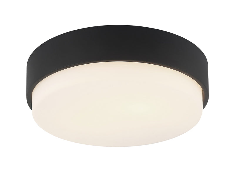 Quintz 2-Light Flush Mount in Matte Black