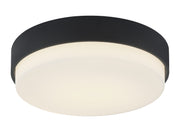 Quintz 3-Light Flush Mount in Matte Black