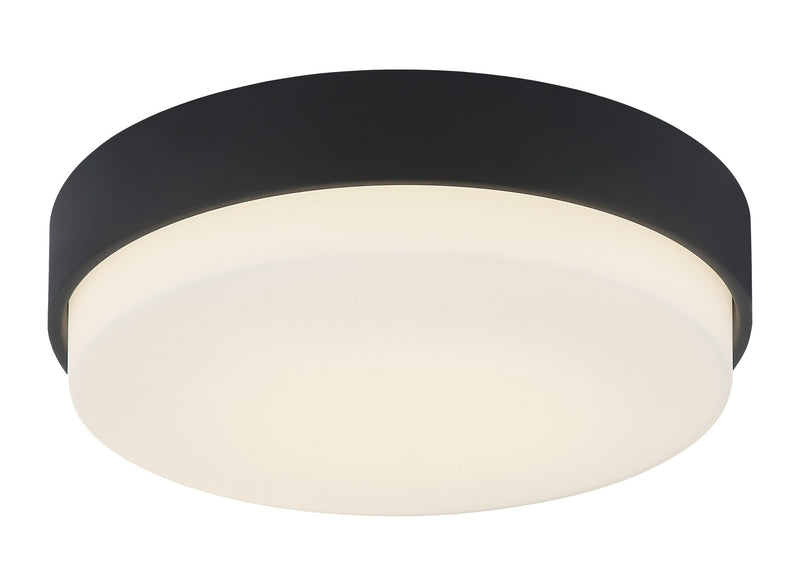 Quintz 3-Light Flush Mount in Matte Black