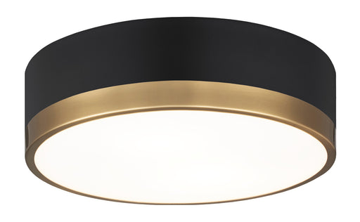 Trydor 2-Light Flush Mount in Black / Aged Gold Brass