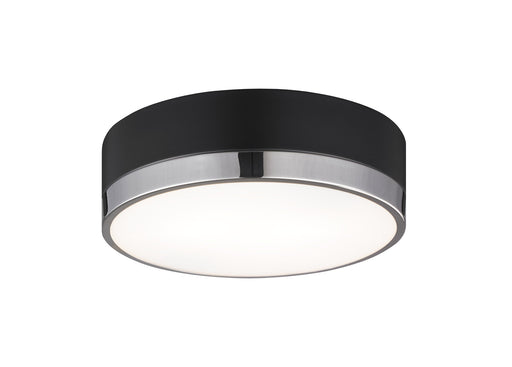 Trydor 2-Light Flush Mount in Black / Chrome