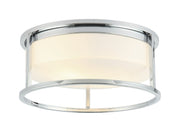 Framerton 2-Light Flush Mount in Chrome