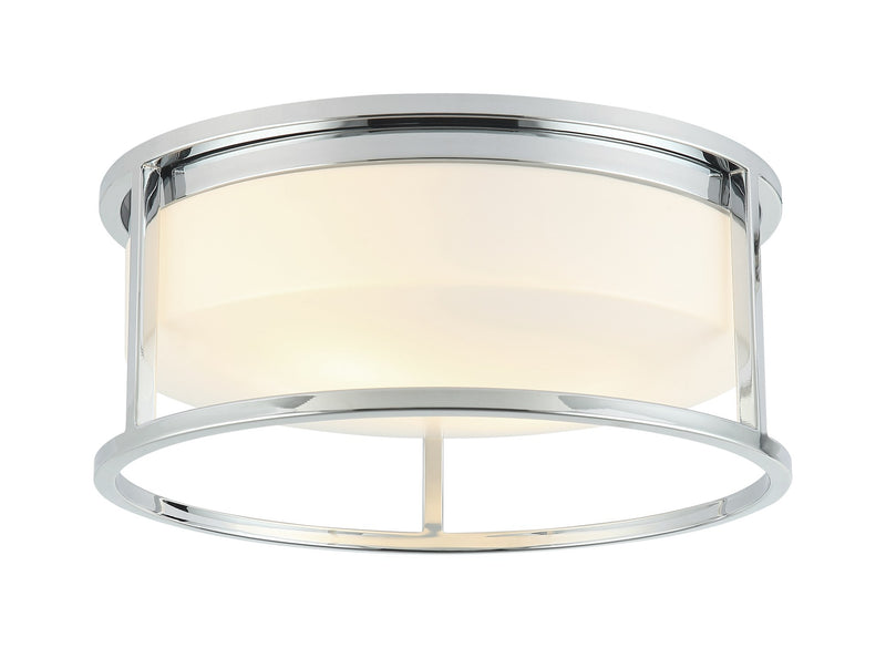 Framerton 2-Light Flush Mount in Chrome