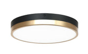 Tone 12" LED Flush Mount in Black / Aged Gold Brass