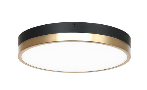 Tone 12" LED Flush Mount in Black / Aged Gold Brass
