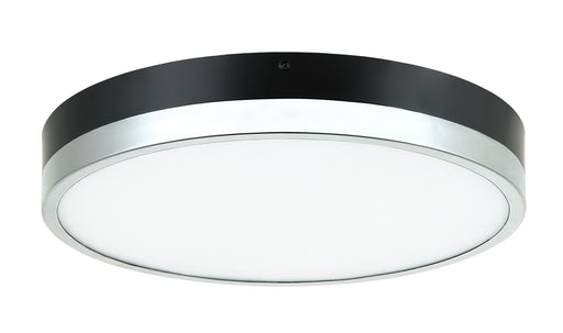 Tone 12" LED Flush Mount in Black / Chrome