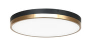 Tone 16" LED Flush Mount in Black / Aged Gold Brass