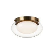 Caspian 11" Flush Mount in Aged Gold Brass
