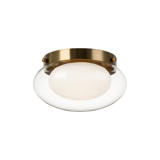 Caspian 11" Flush Mount in Aged Gold Brass