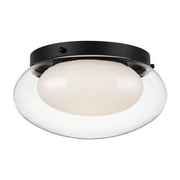 Caspian 15" 3-Light Flush Mount in Matte Black