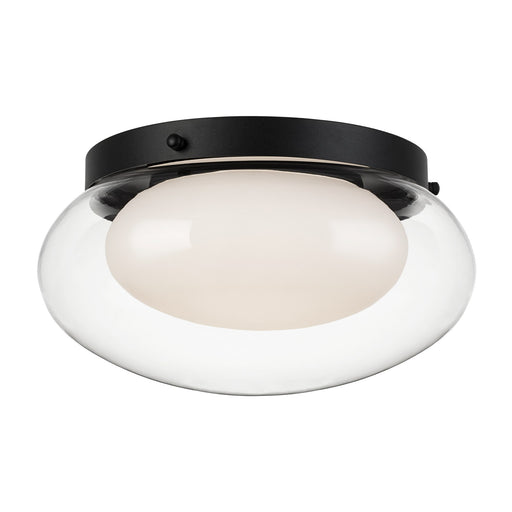 Caspian 15" 3-Light Flush Mount in Matte Black