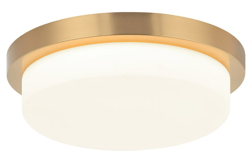 Durham 16" LED Flush Mount in Aged Gold Brass