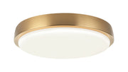 Zane 12" LED Flush Mount in Aged Gold Brass