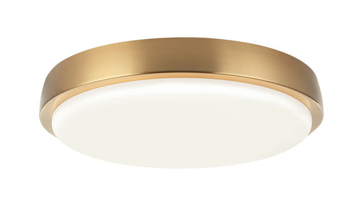 Zane 12" LED Flush Mount in Aged Gold Brass