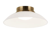 Luna 12" LED Flush Mount in Aged Gold Brass