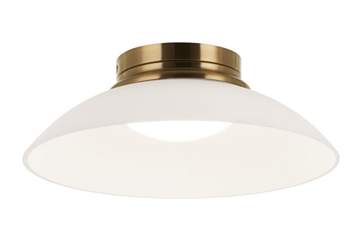 Luna 12" LED Flush Mount in Aged Gold Brass