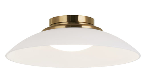 Luna 14" LED Flush Mount in Aged Gold Brass