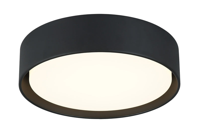 Ezra 12.5" Flush Mount in Matte Black