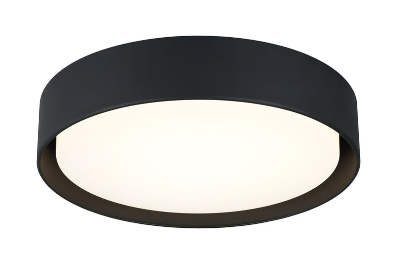Ezra 16" Flush Mount in Matte Black