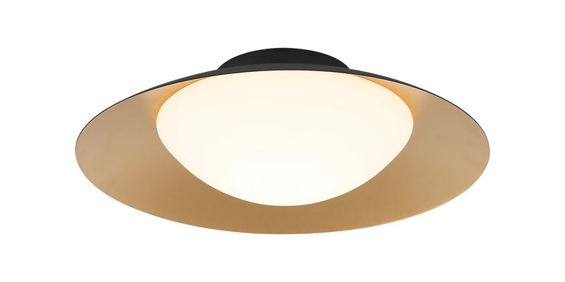 Caravon 14" LED Flush Mount in Matte Black