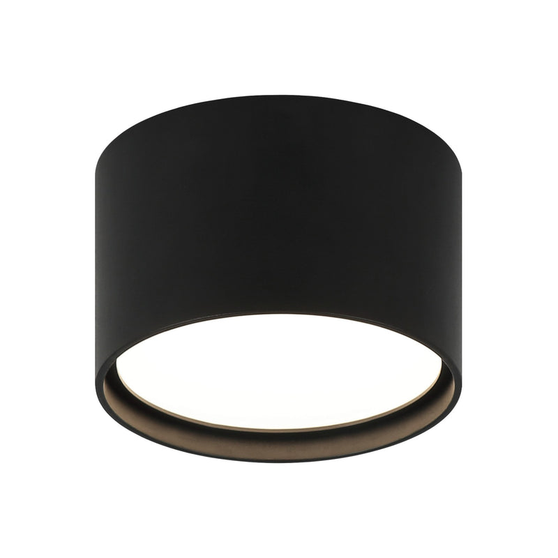 Caravon 5.5" Cylinder LED Flush Mount in Matte Black