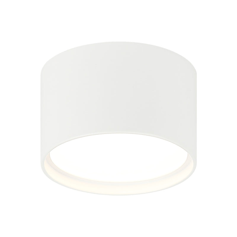 Caravon 5.5" Cylinder LED Flush Mount in White