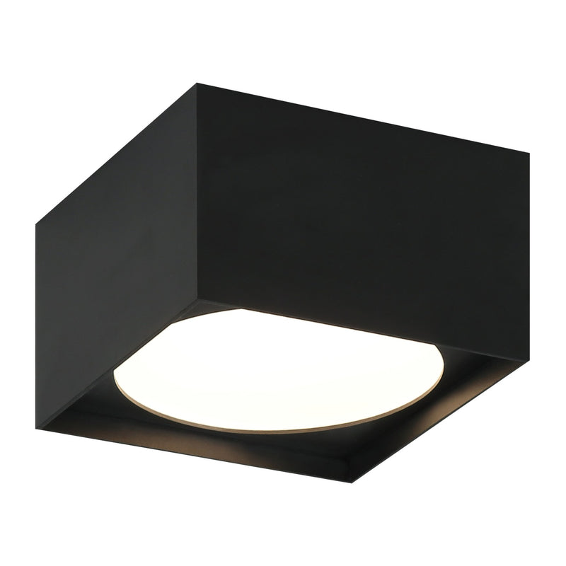 Caravon 5.5" Square LED Flush Mount in Matte Black