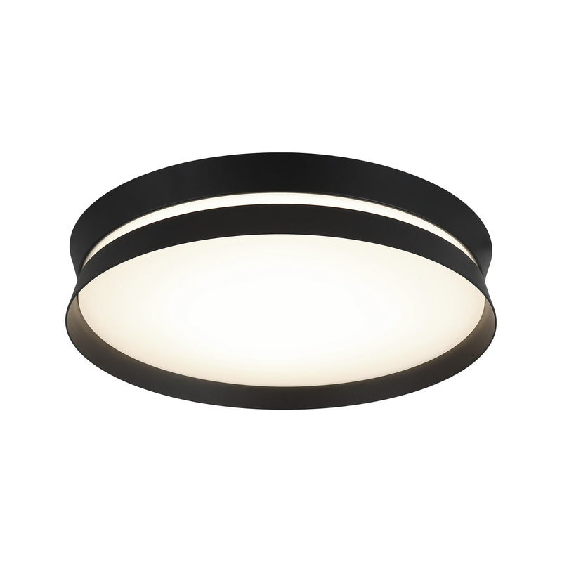 Greyson 16" Flush Mount in Matte Black