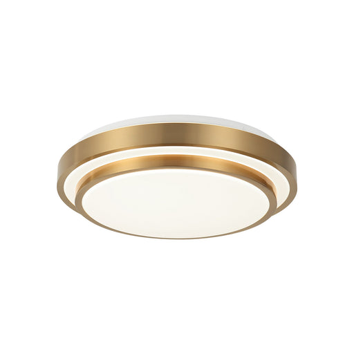 Helix 15.5" Flush Mount in Aged Gold Brass