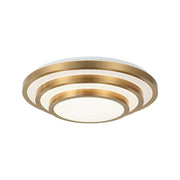 Helix 19.5" Flush Mount in Aged Gold Brass