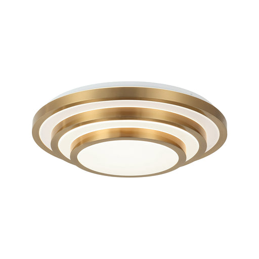 Helix 19.5" Flush Mount in Aged Gold Brass