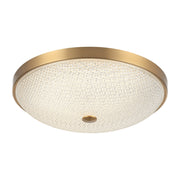 Bella 16.5" Flush Mount in Aged Gold Brass