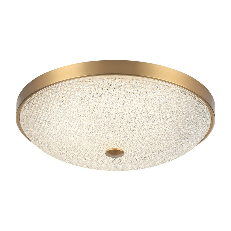Bella 16.5" Flush Mount in Aged Gold Brass