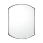 Beveled Rounded Rectangle Mirror in Matte Nickel