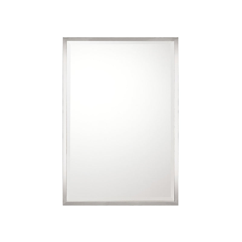 Beveled Rectangle Mirror in Polished Nickel