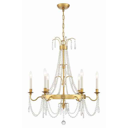Maizey 6 Light 28" Chandelier in Antique Gold