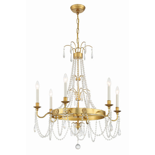 Maizey 6 Light 28" Chandelier in Antique Gold