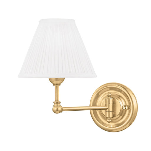 Classic No.1 Swing Arm Wall Lamp in Aged Brass