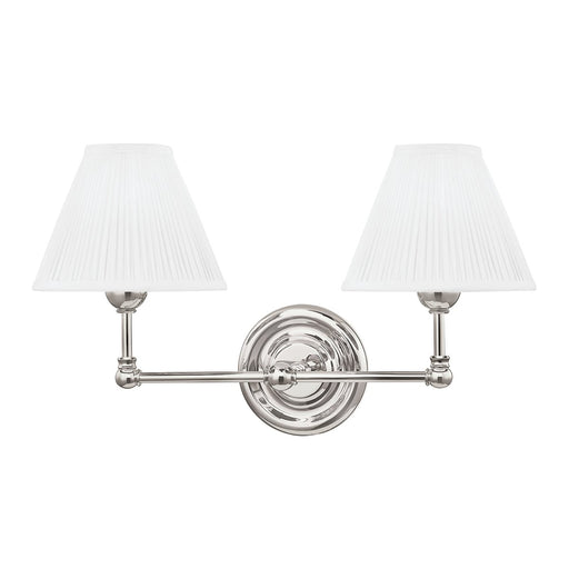 Classic No.1 2-Light Wall Sconce in Polished Nickel