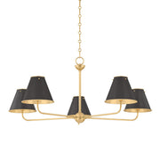Burghley 5-Light Chandelier in Aged Brass / Distressed Bronze