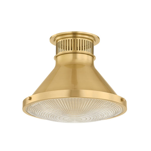 Highclere Small Flush Mount in Aged Brass