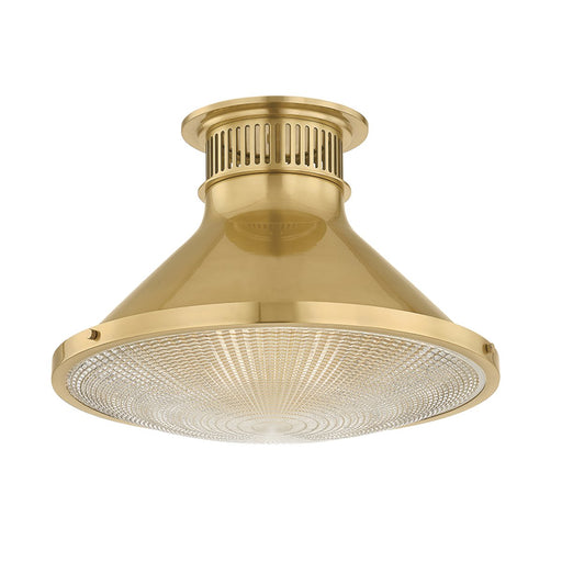Highclere Large Flush Mount in Aged Brass