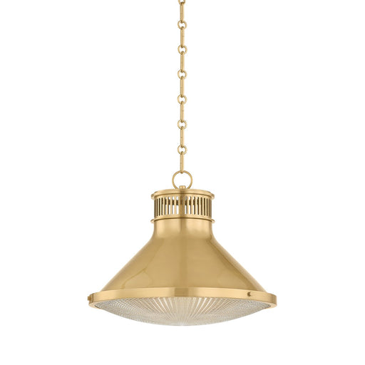 Highclere Large Pendant in Aged Brass