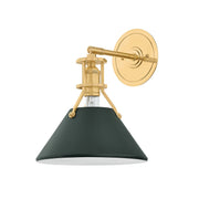 Painted No. 2 Wall Sconce in Aged Brass / Soft Studio Green