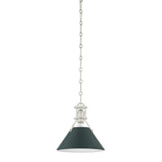Painted No. 2 Small Pendant in Polished Nickel / Soft Studio Green
