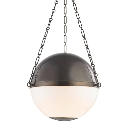 Sphere No.2 3-Light Pendant in Distressed Bronze